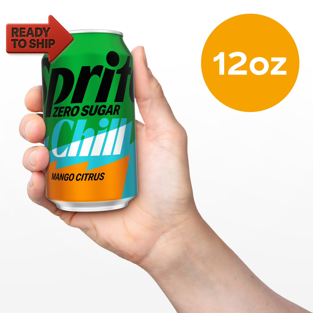 Zero Sugar Chill Mango Citrus Soda Pop Cans, 12 Fl Oz, 12 Pack