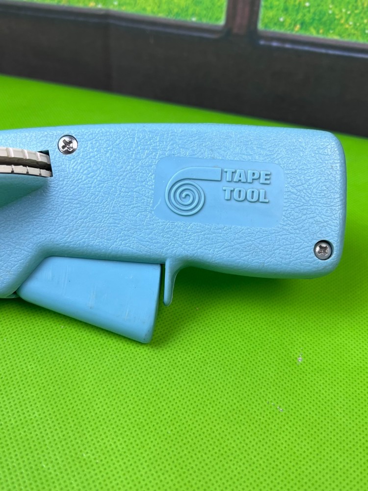 Tape Tool Label Maker Gun Blue Vintage