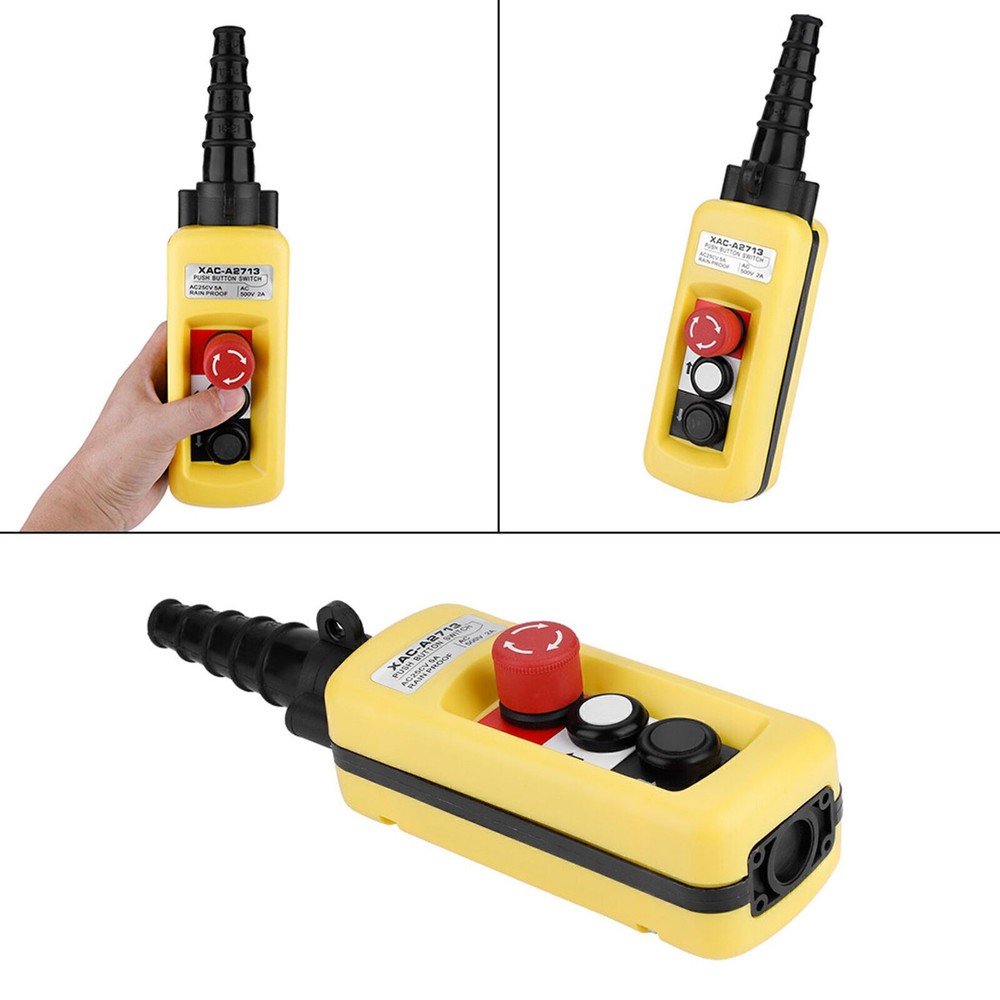 Crane Chain Hoist Push Button Switch Lifting Pendant Controller with Emergency