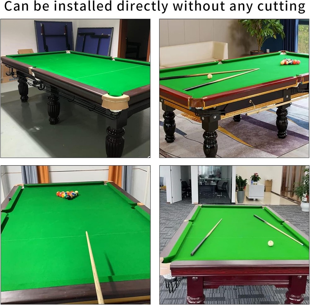 8" Pool Table Felt with 6 Pre-Cut Cloth Strips Billiard Table Cloth