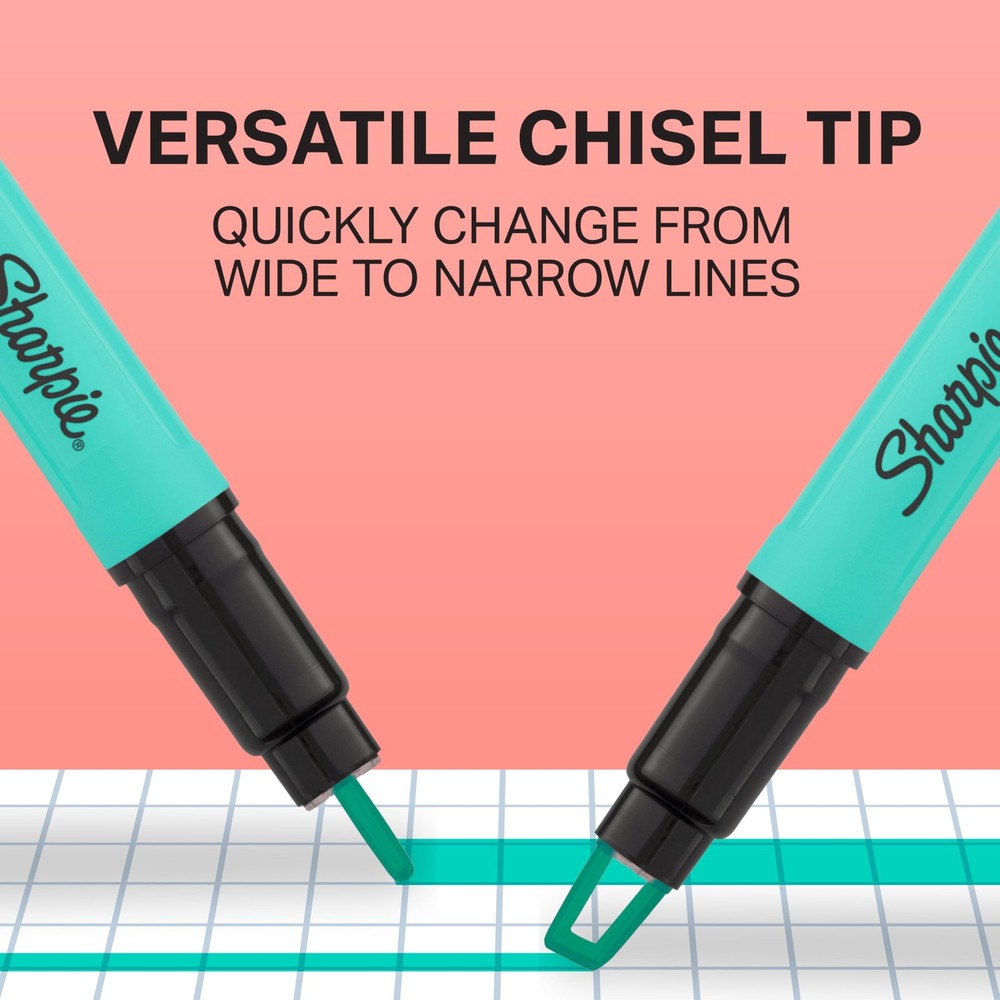 Sharpie Clear View Highlighter Sticks, Chisel 1 Count (Pack of 8), Assorted