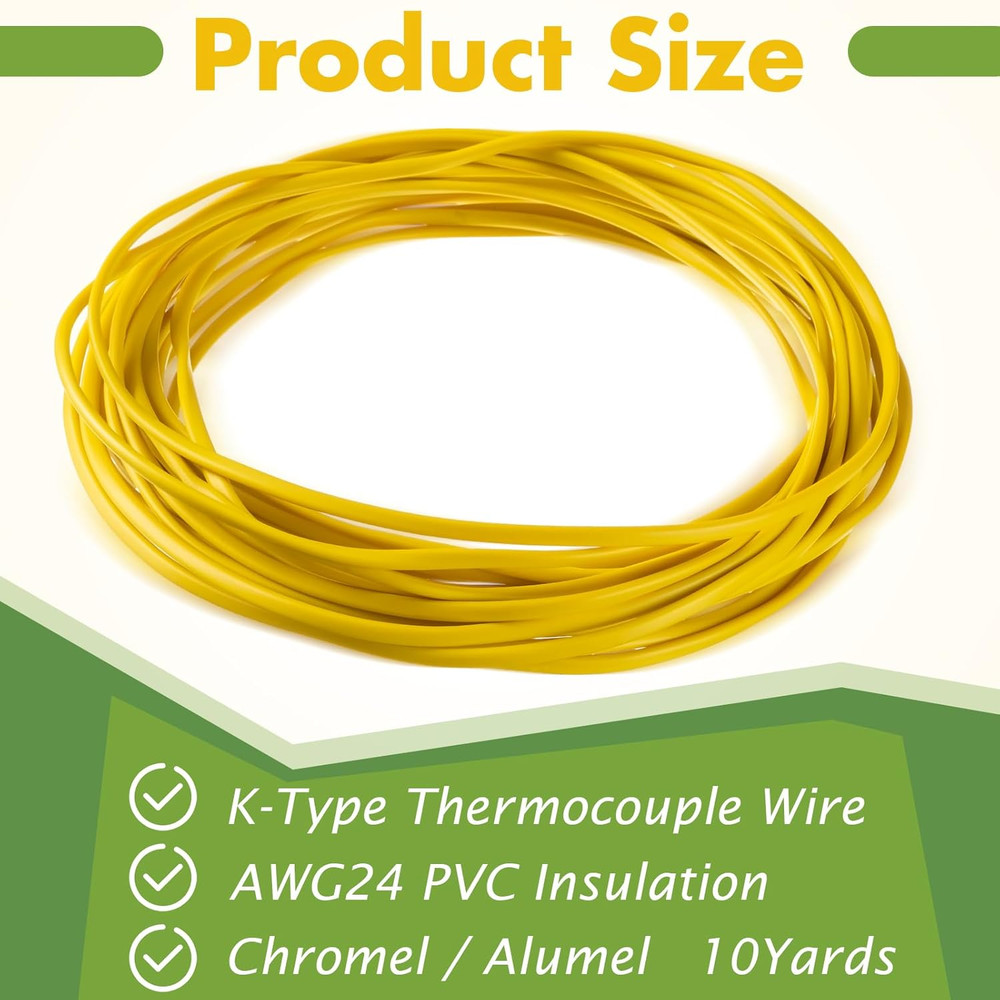 K-Type Thermocouple Wire Awg 24 Solid W. PVC Insulation for Making Thermocouple