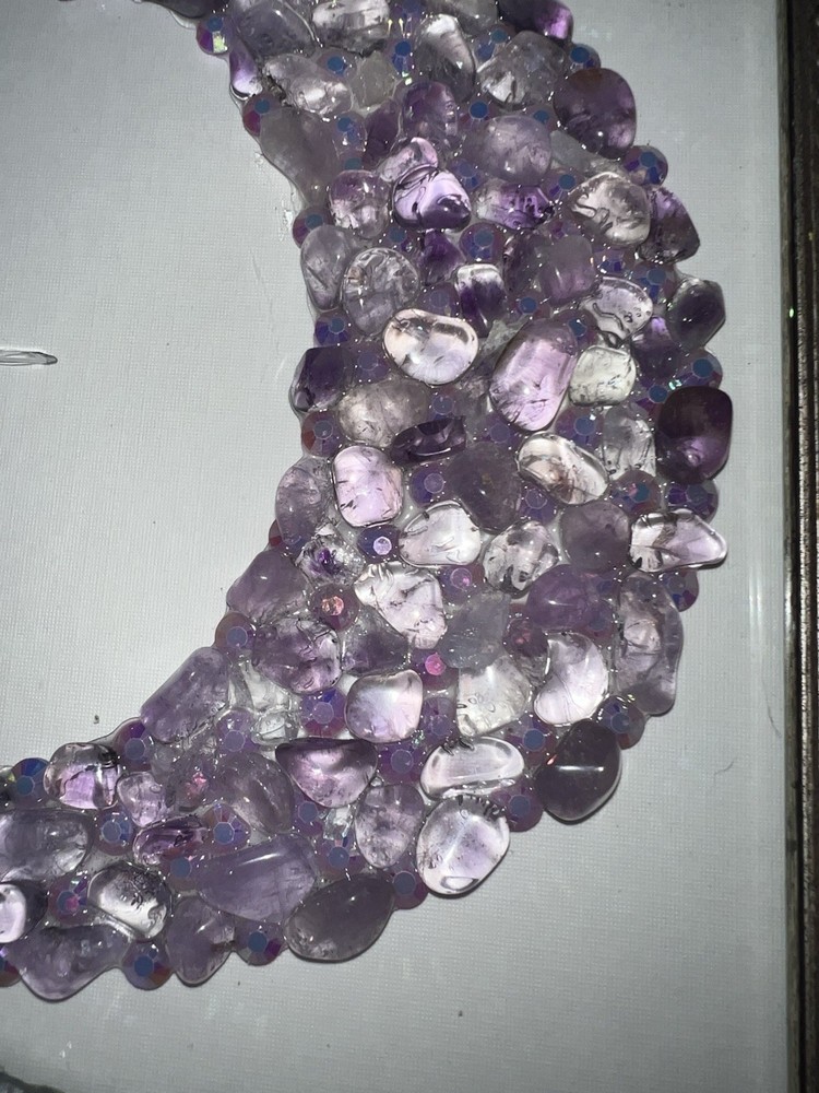 Beautiful Moon Crystal Grid With Amethyst