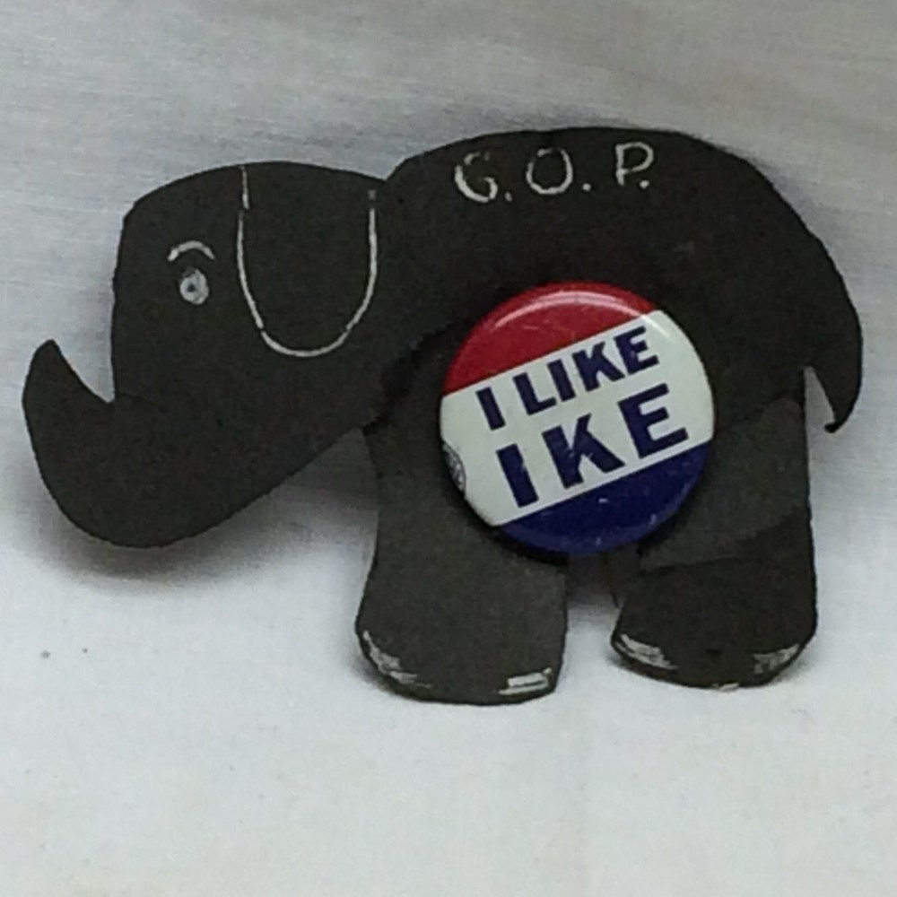 Vintage IKE Pin Back Button Political