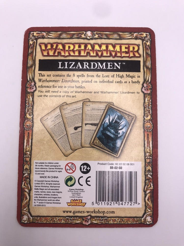 Warhammer Lizardmen Battle Magic Cards Classic
