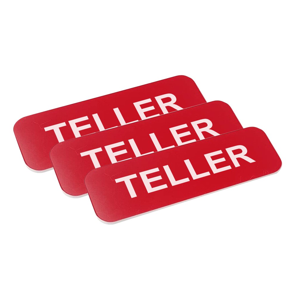 Teller 1 x 3" Name Tag, (3 Pack)