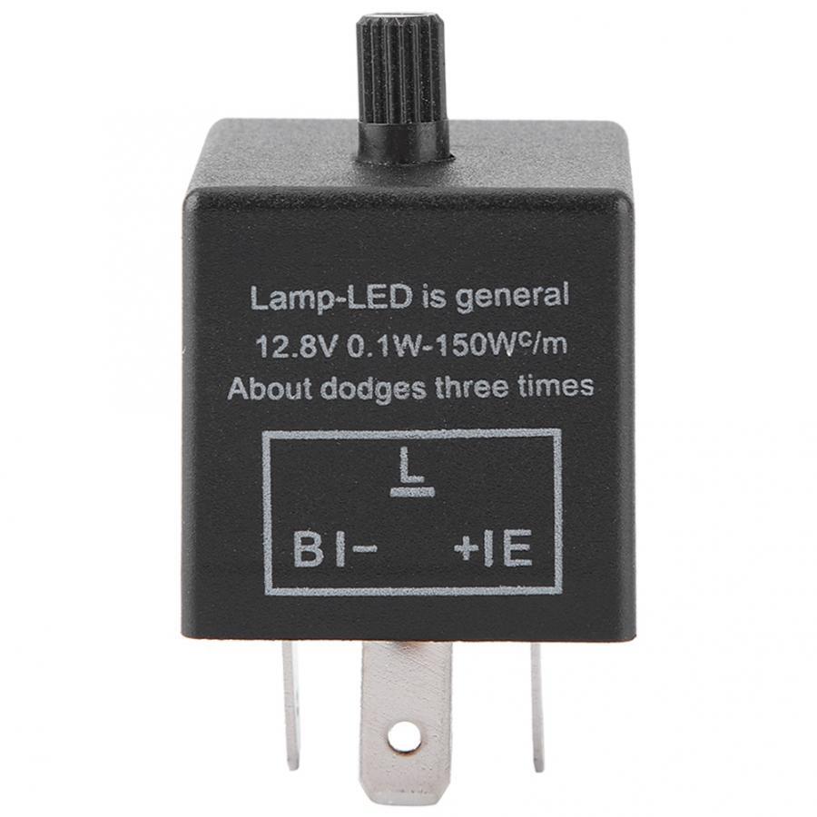 3-Pin DC12V LED Adjustable Turn Light Flasher Relay for Universal