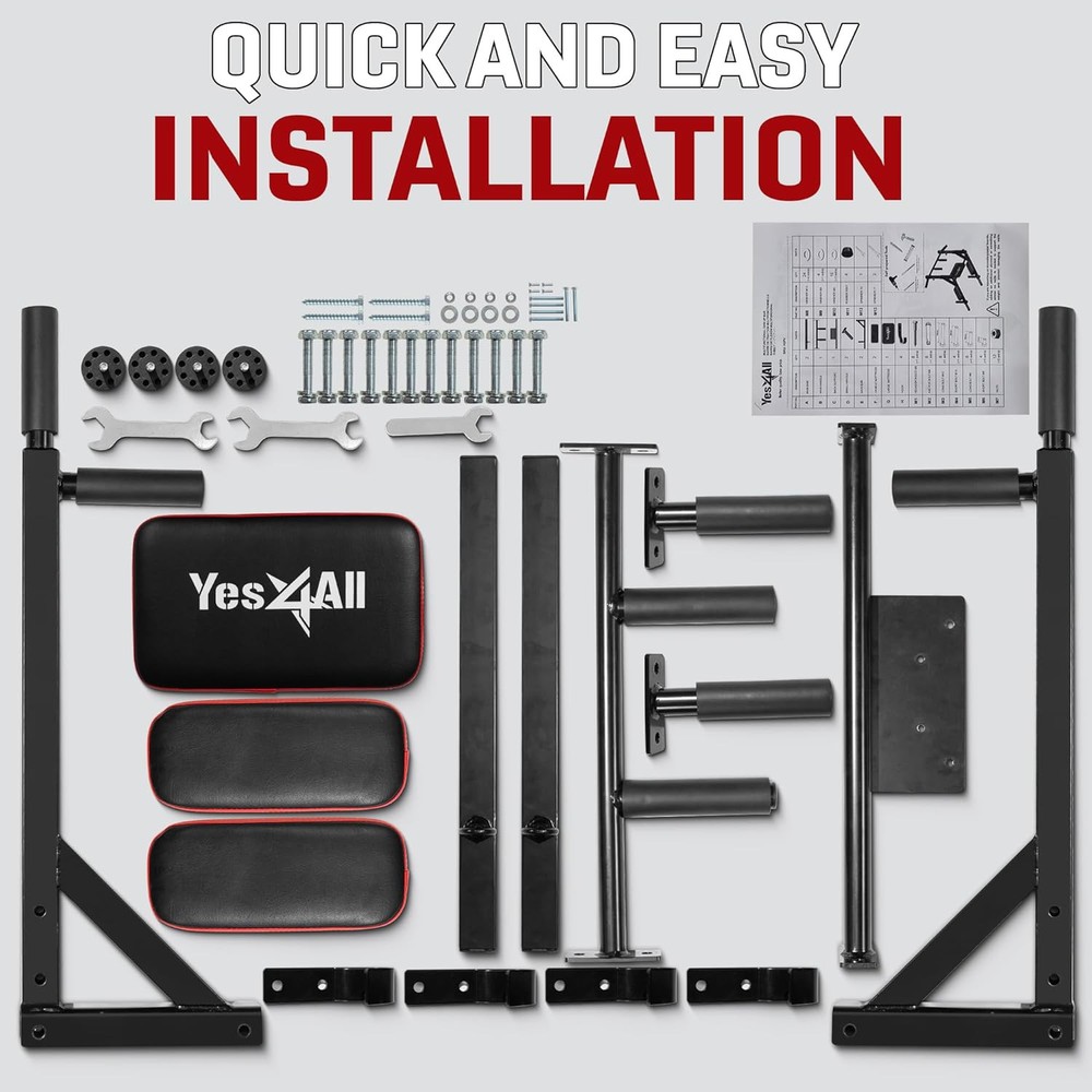 Yes4All Multifunctional Wall A. Mounted Pull Up Bar