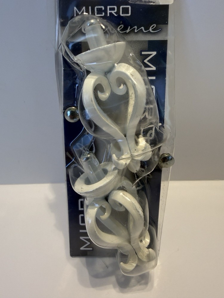 Micro Xtreme Decorative White Curtain Rod Finials 2007