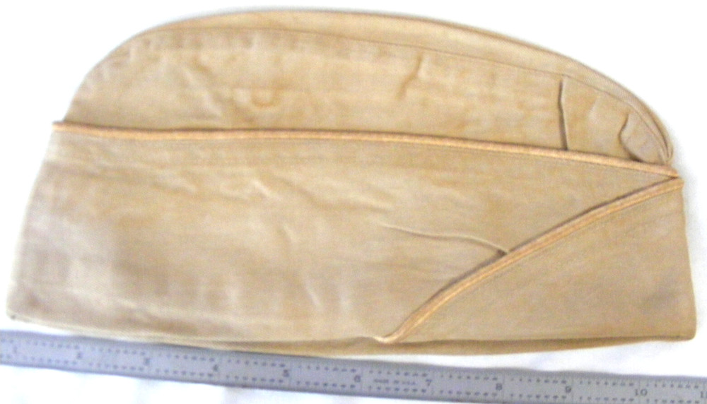 Vintage WW2 Khaki Quartermaster Corps Garrison Cap