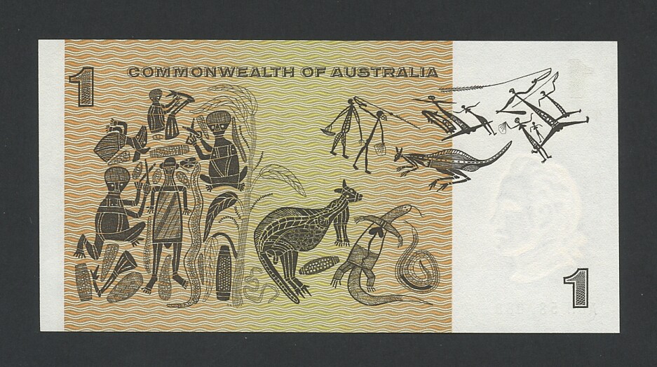 AUSTRALIA $1 note 1966 QEII Krause 37a Uncirculated Banknotes