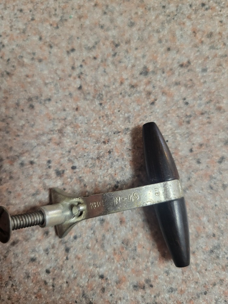 nickel mid century modern drawer pull/handle