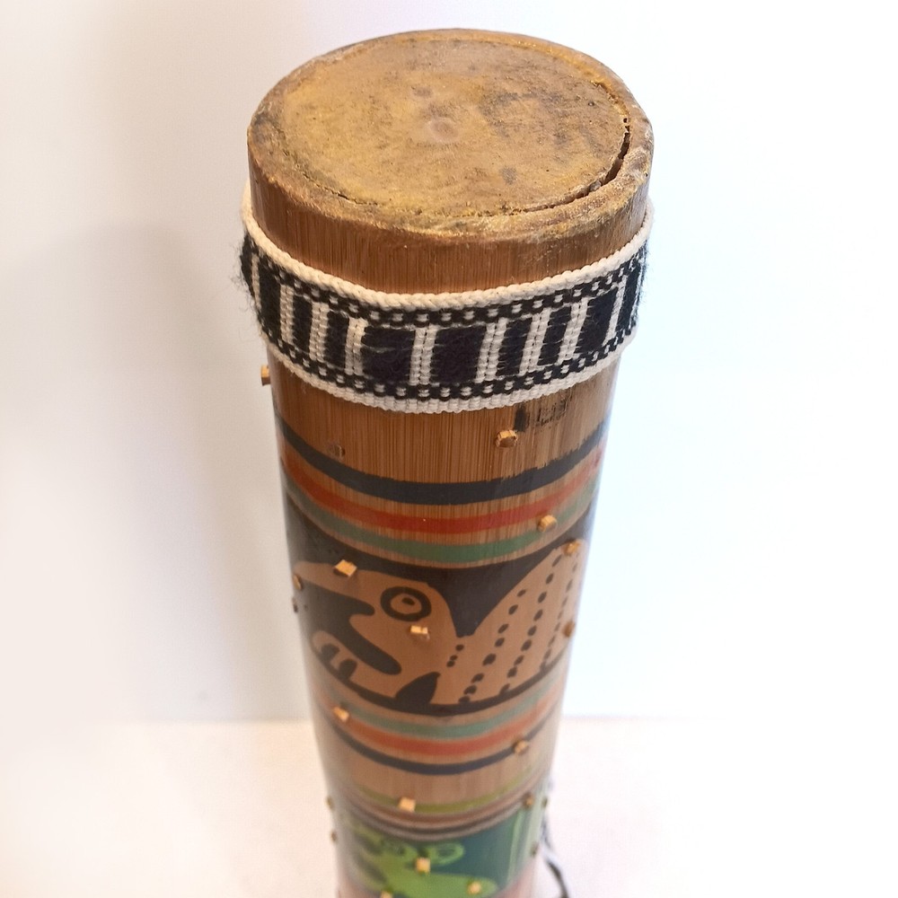 Rain Stick Music Maker Hand Painted Bamboo