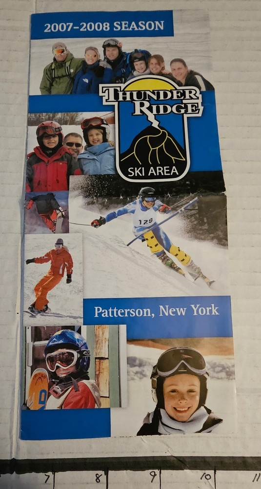 2007/08 THUNDER RIDGE SKI AREA TRAIL MAP. NY EX-MINT