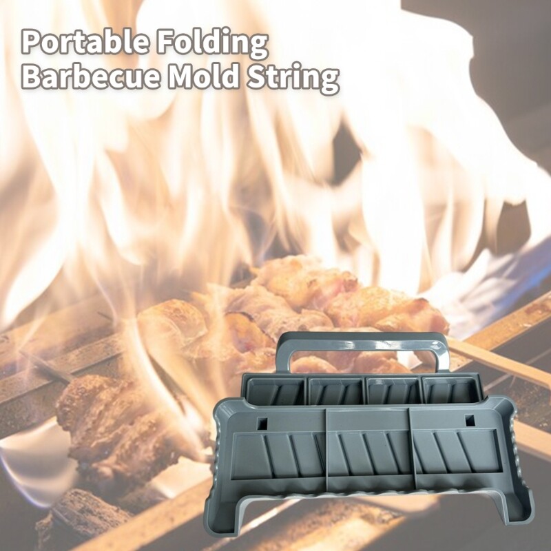 Manual Kebab Making Tool BBQ Skewer Machine Folding Barbecue Skewer Maker