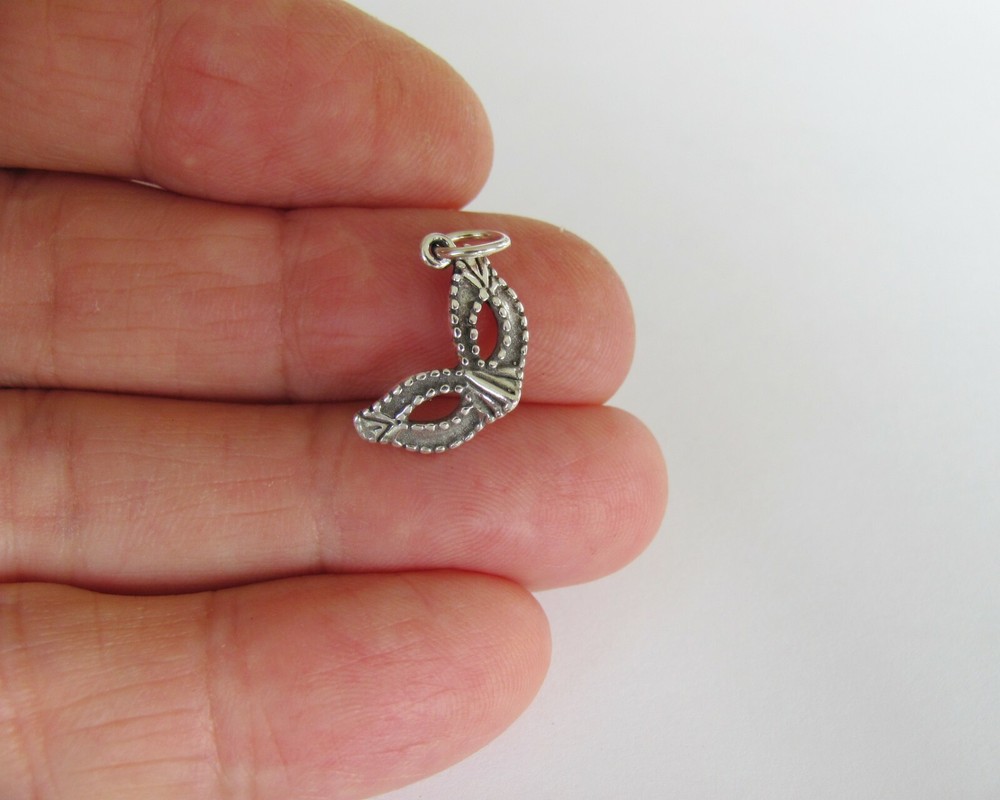Sterling Silver 9mm Mardi Gras Mask small charm