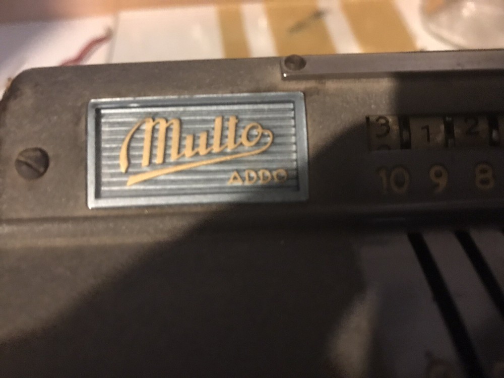 MULTO ADDO antique mechanical calculator