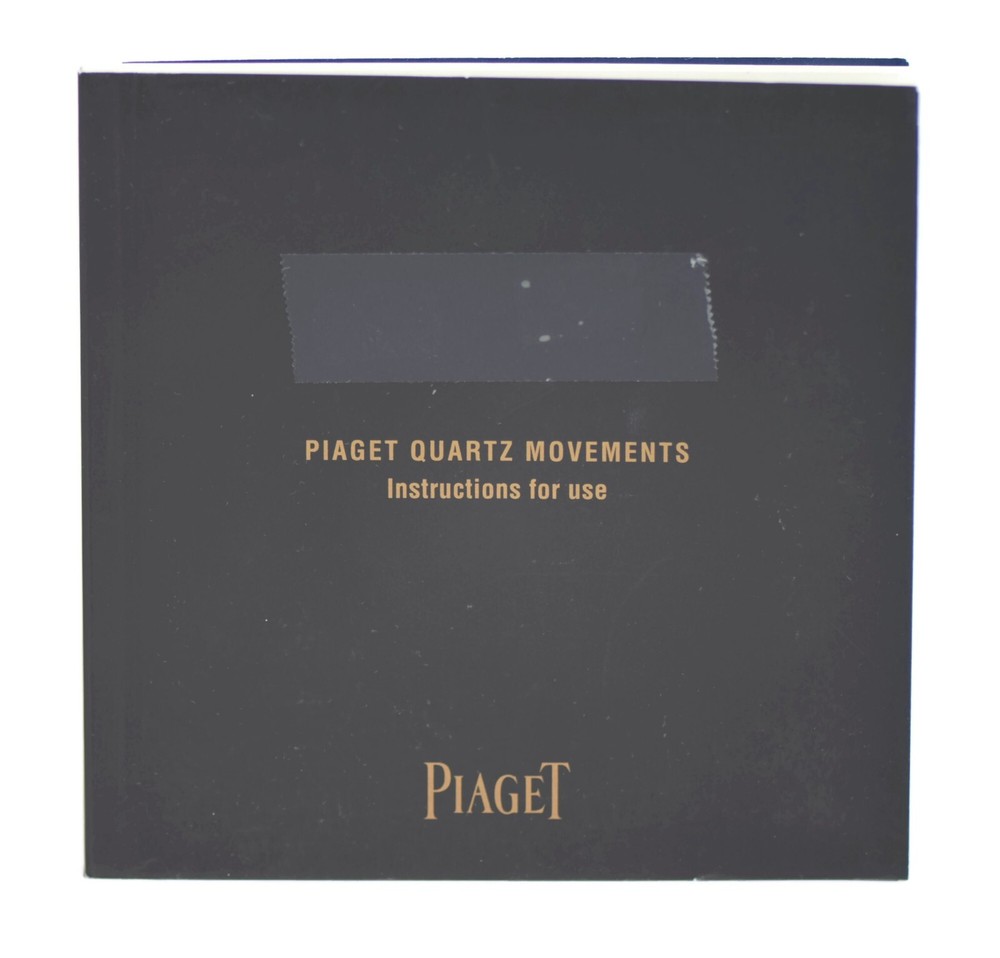 Piaget Quartz Movements Booklet Manual