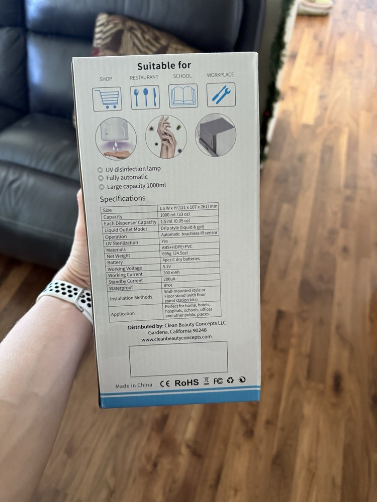 Pro Sanitize Auto Hand Sanitizer Dispenser 1000ml Touchless Sensor