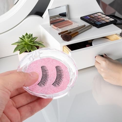 3Pc Eyelash Storage Case Organizer Clear Plastic Travel Lash Holder Container