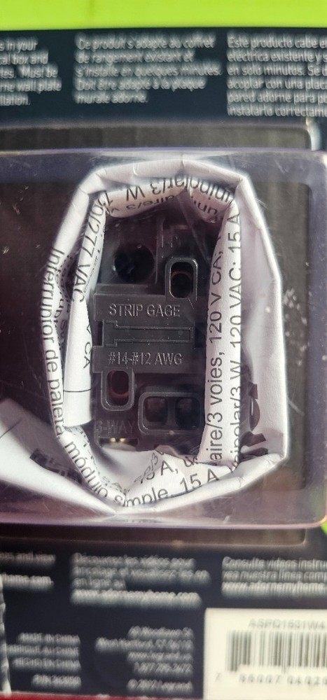 Legrand 1-Module Switch, Paddle style, 15 amp