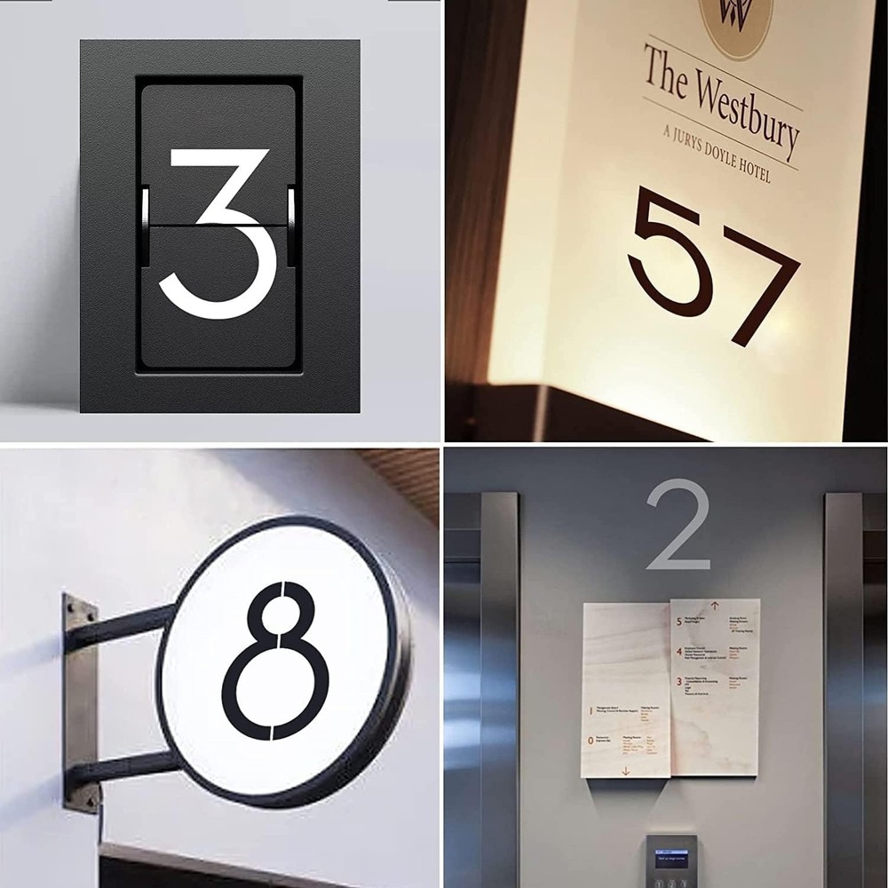 4-Inch Reusable Plastic Number Stencils for Creative DIY Projects