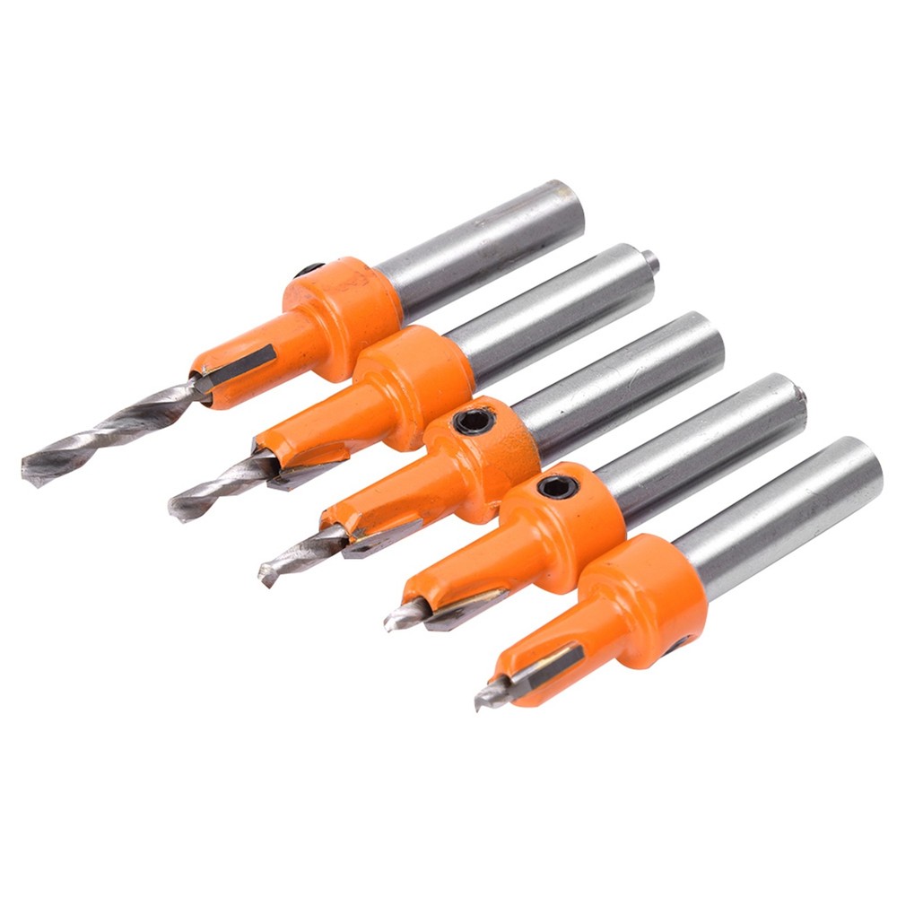 5PcsCountersink Drill Bit Woodworking Self Taping Drill Bit Carpentry Tool New