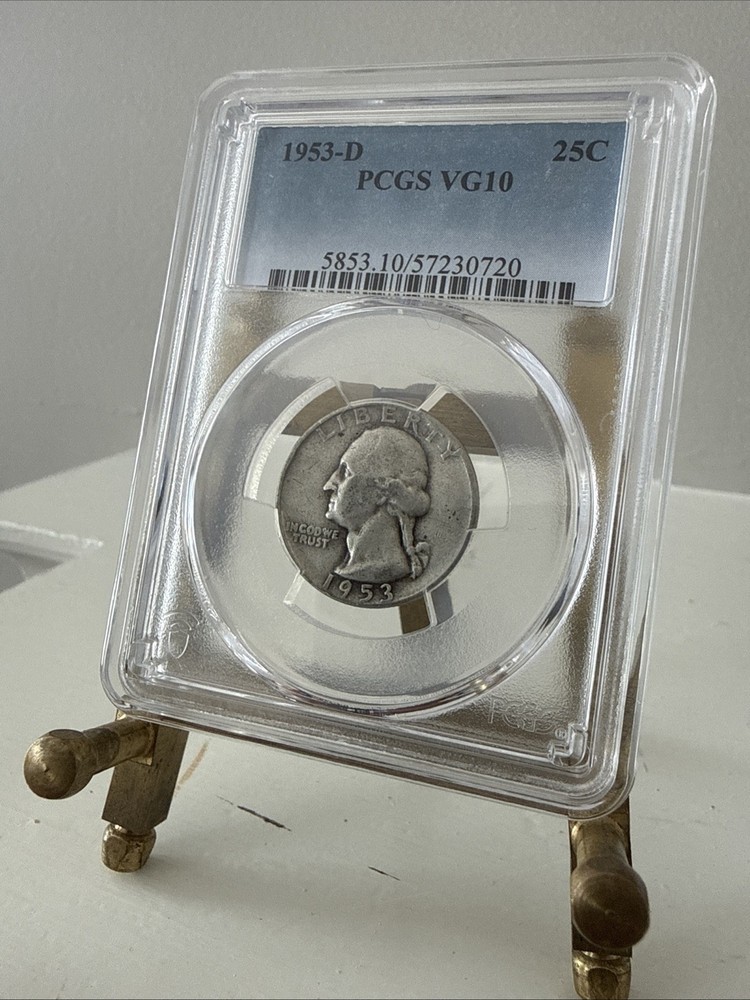 1953-D Washington Quarter-PCGS VG10