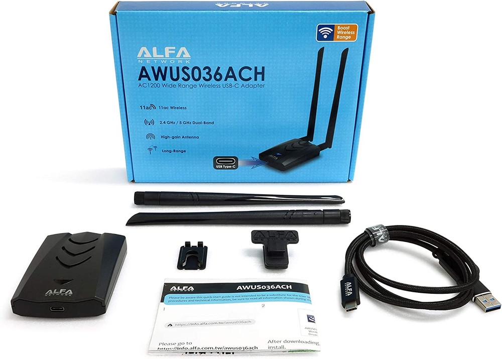 【New Version Type-C WiFi USB】 ALFA AWUS036ACH 【Type-Cӎ