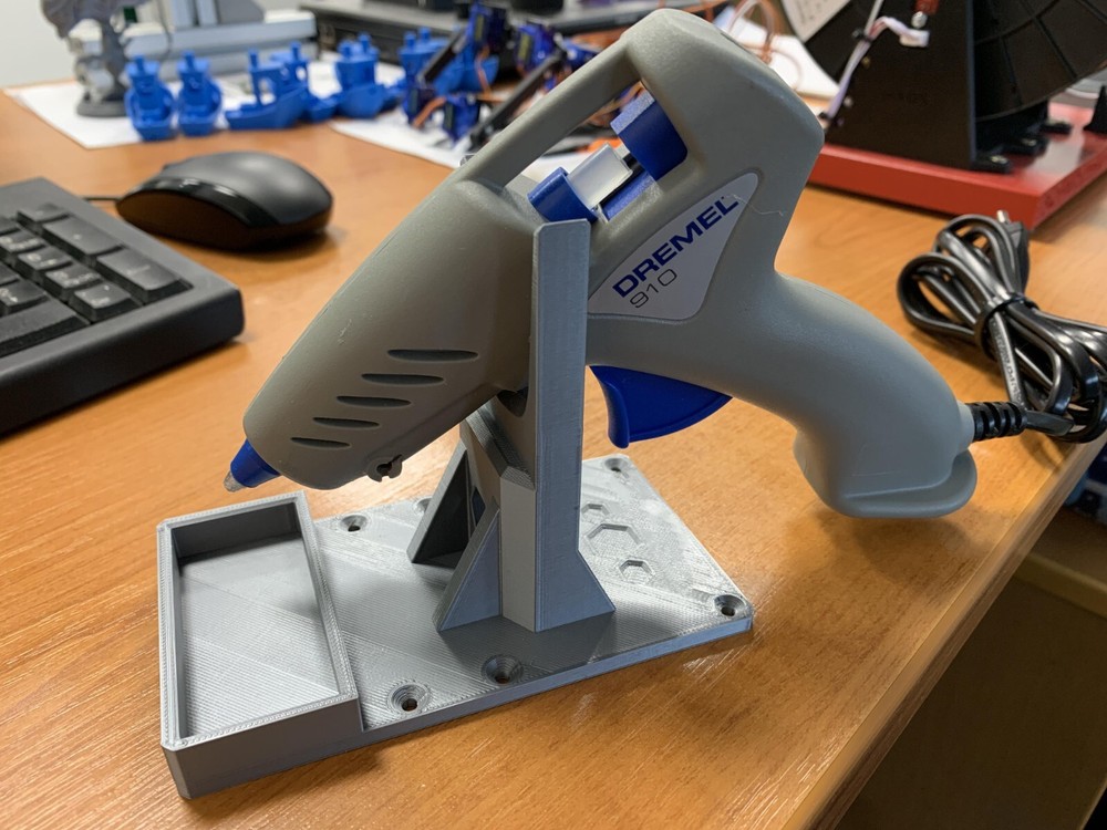 Hot Glue Gun Holder Stand 3D Printed