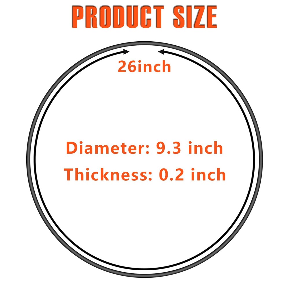 Black Lid Latch Strap Rubber Band for 6,7,8 quart Hamilton 1 Pack, black