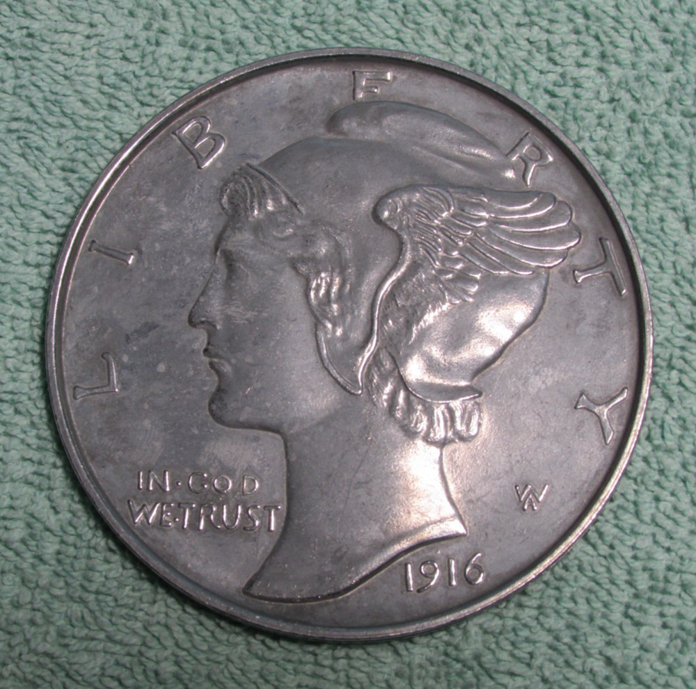 1916 Mercury Dime 3” Diameter Novelty Coin