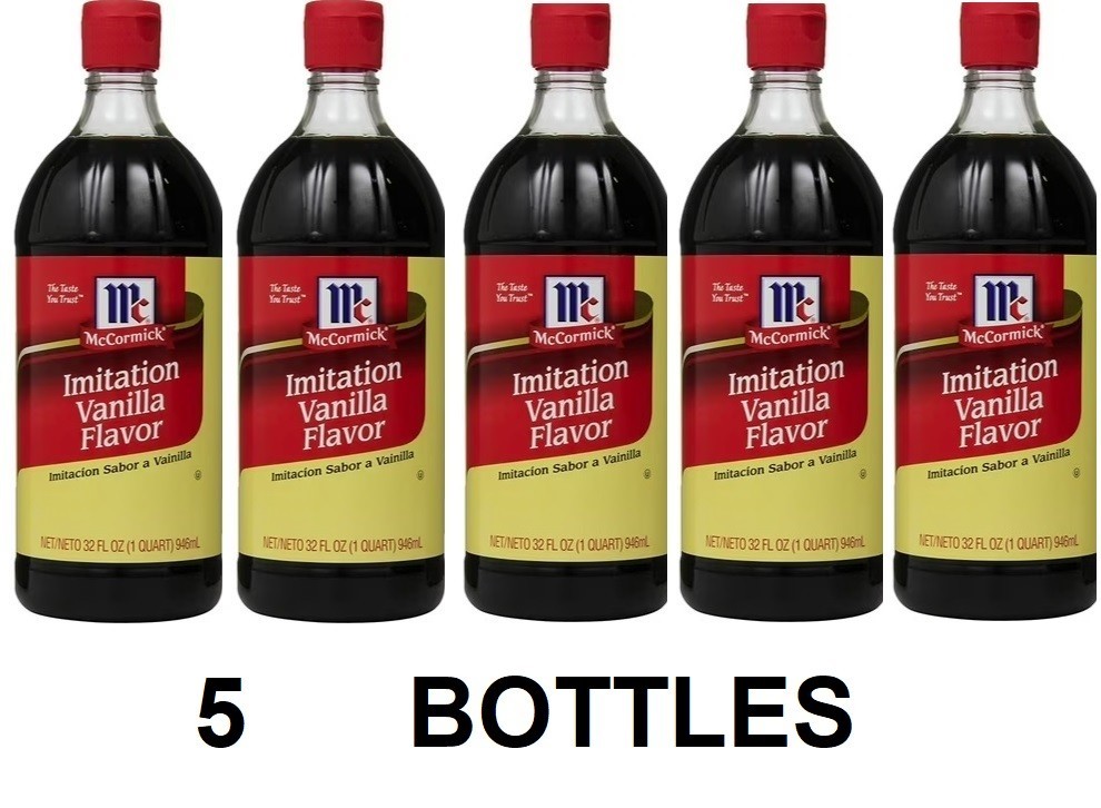 McCormick Imitation Vanilla Flavor 32 oz Bottle - 5 PACK