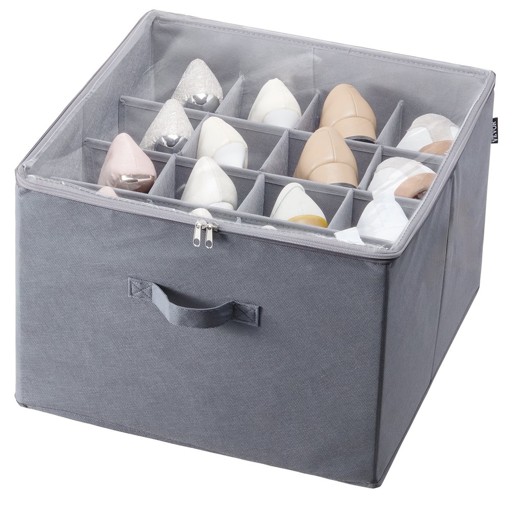 New/Under Bed Shoe Storage Organizer, 1 Pack, 16 Compartments, Underbed Shoe Box