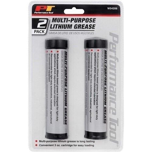 Performance Tool W54206 2-Pack Multi-Purpose Lithium Grease 3oz
