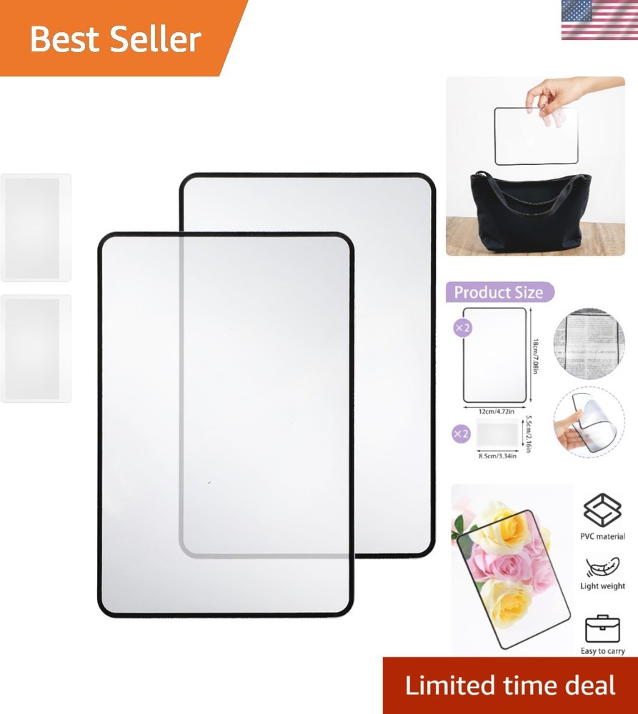 4 Pcs 3X Magnifying Sheets for Easy Reading | Lightweight Dual-Function Bookmark