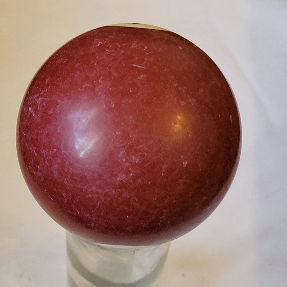 Vintage Number 7 Solid Maroon Replacement Pool Billiard Ball White Dot
