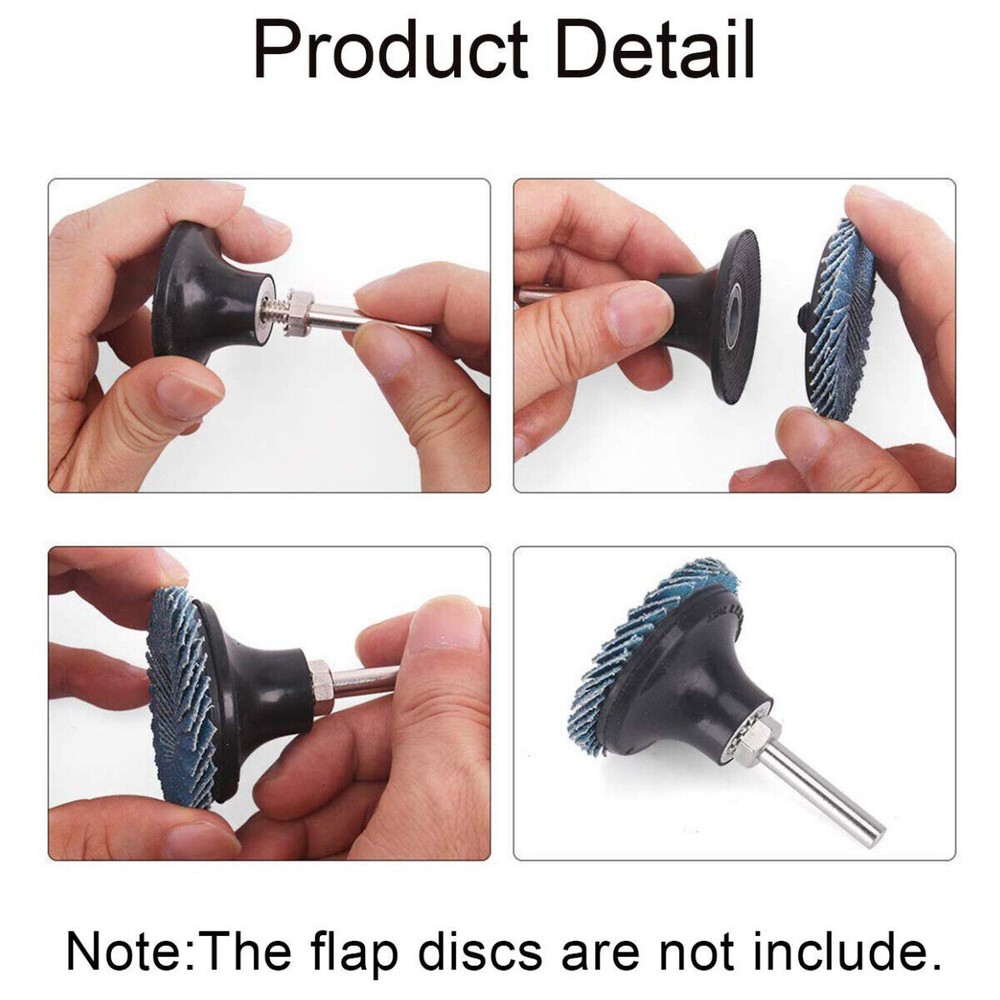 2PACK 2 inch Roll Lock Sanding Disc Pad Holder 1/4" Shank for Die Grinder Drill