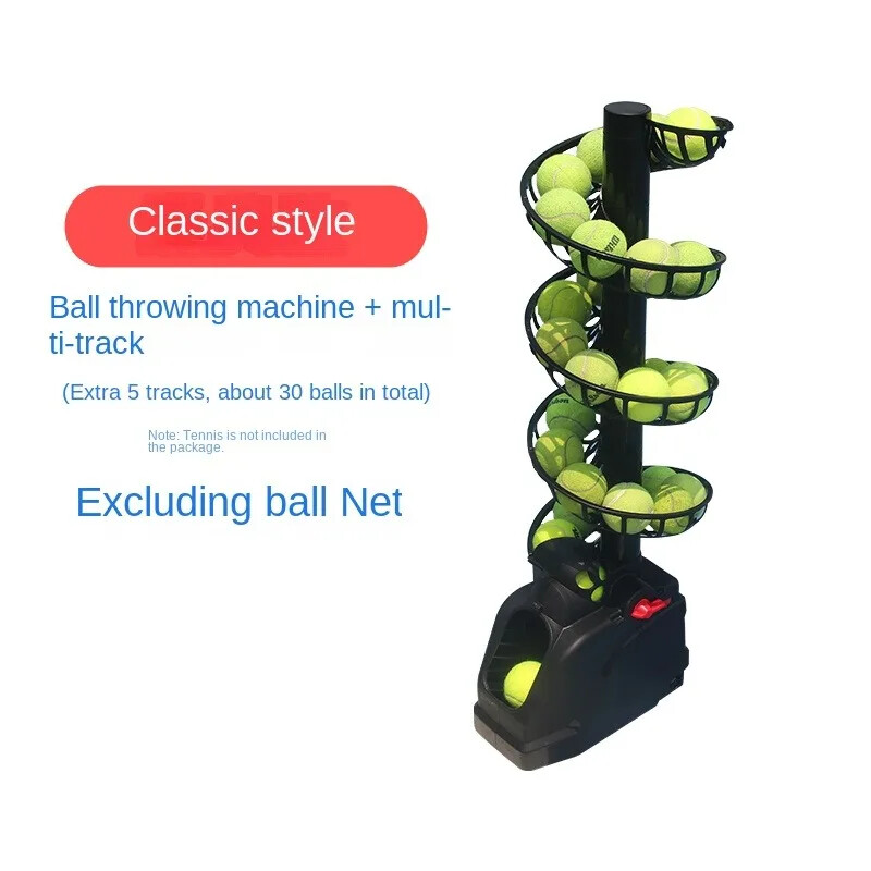 Tennis Ball Throwing Machine Coach Ball Feeder Single Catch Net Practitioner