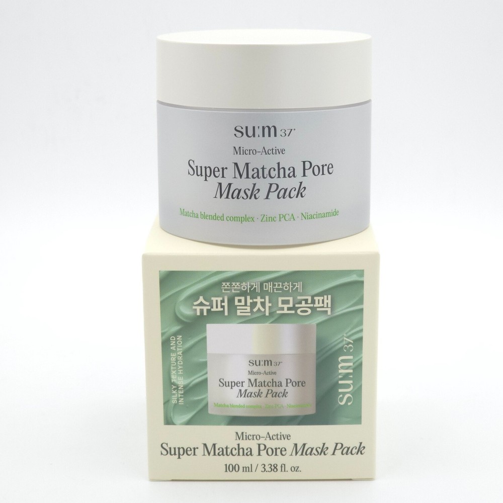 SU:M37 Micro Active Super Matcha Pore Mask Pack 100ml Elasticity K-Beauty