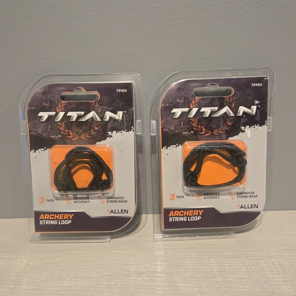 Black Titan Archery String Loop - 3 Pack, Lot Of 2