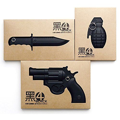 3D Weapon Hardcover Notebook Key holder Diary Memo Note Pad Gun Style