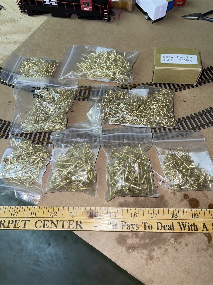 small brass Plate eye hooks And Cup Hooks