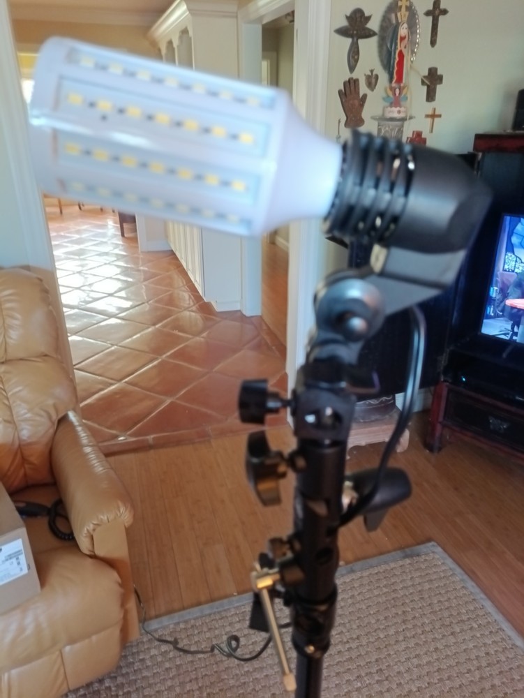 Flashpoint 7' 3 Section Aluminum Light Stands With Light and Diffuser (2)