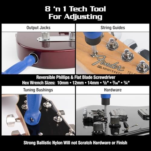8 pc. Guitar Care Starter Kit for Cleaning, Repair & String Changing Tools,