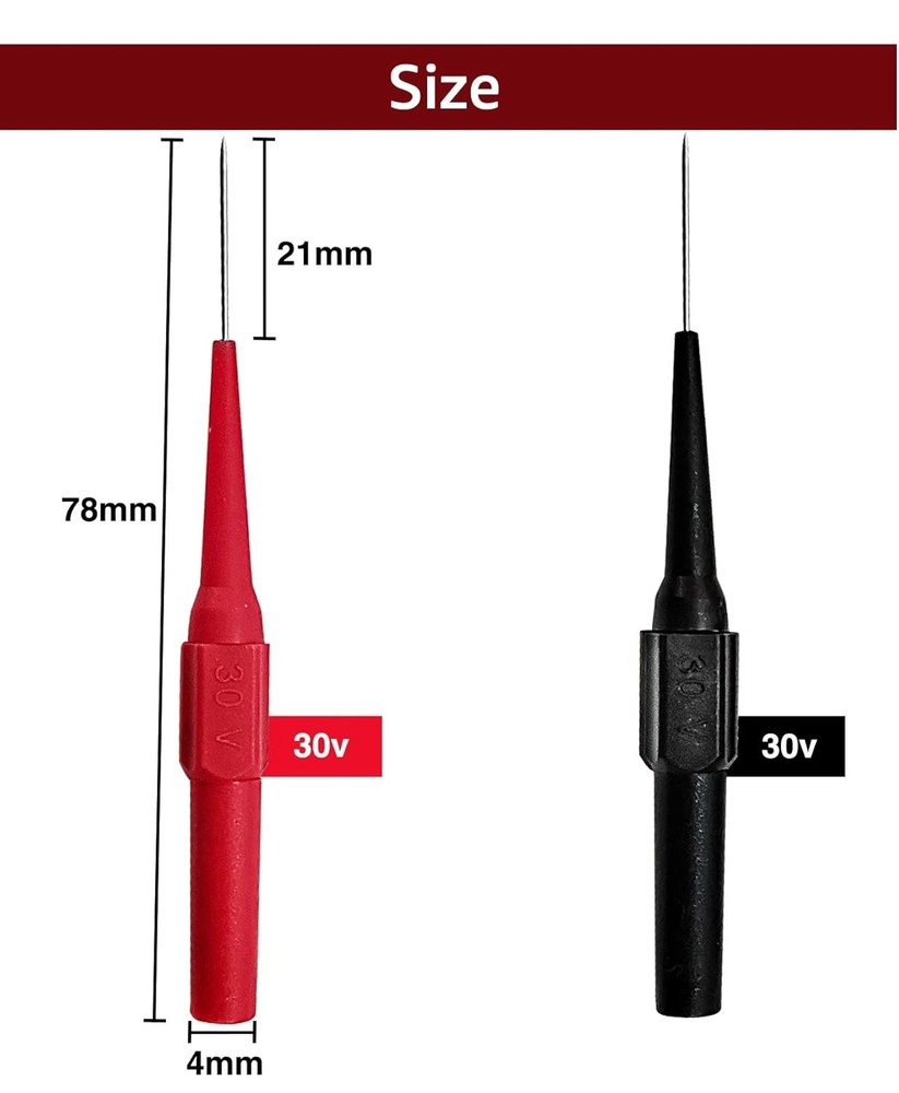 0.7mm Extra-Thin Multimeter Leads & Back Probe Kit for Precision Testing