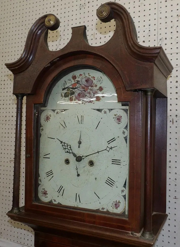19TH CENTURY MAHOGANY TALL CASE CLOCK