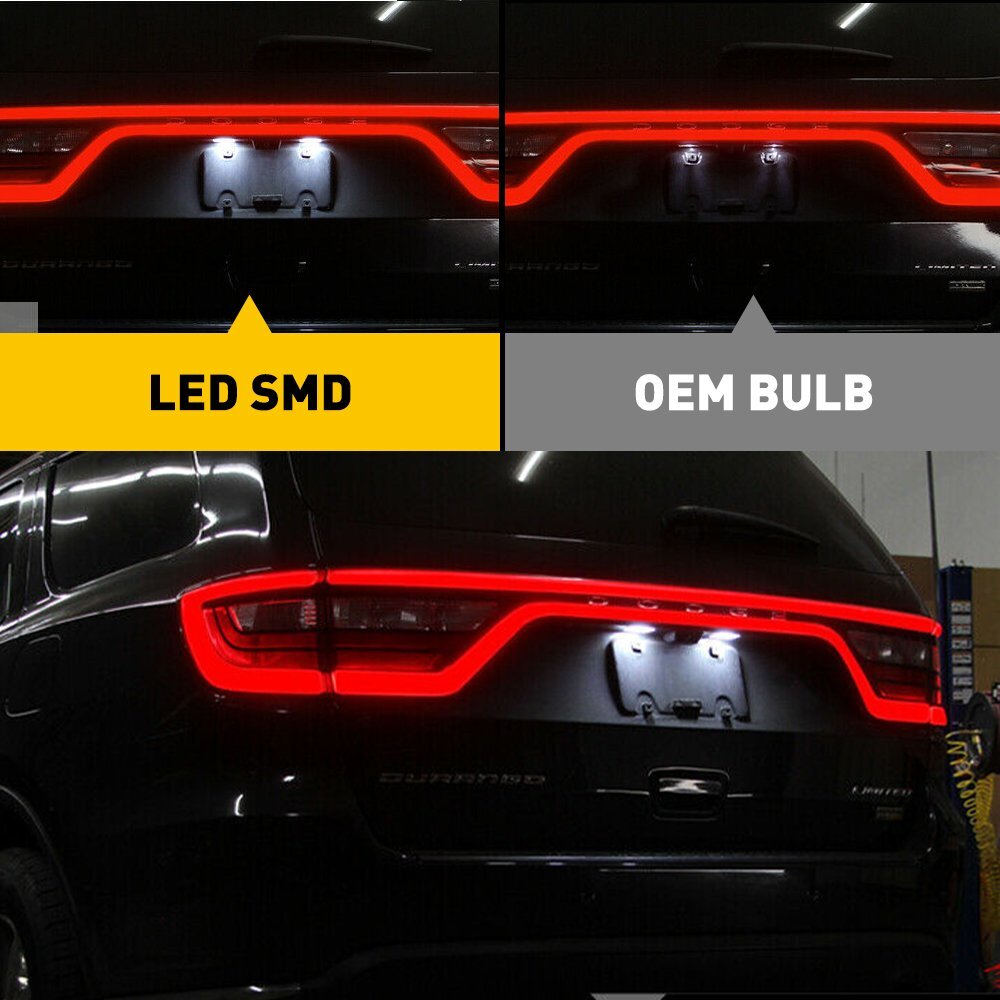 "SUPER BRIGHT"White LED License Plate Light Lamp SET For 2014-2021 Dodge Durango