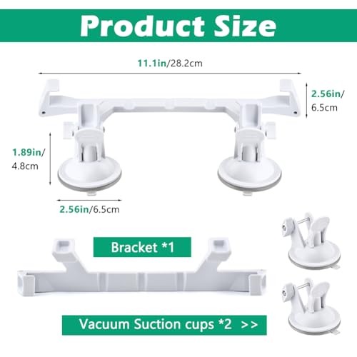 White Starlink Mini Car Mount for Dashboard & Suction Cup Mount