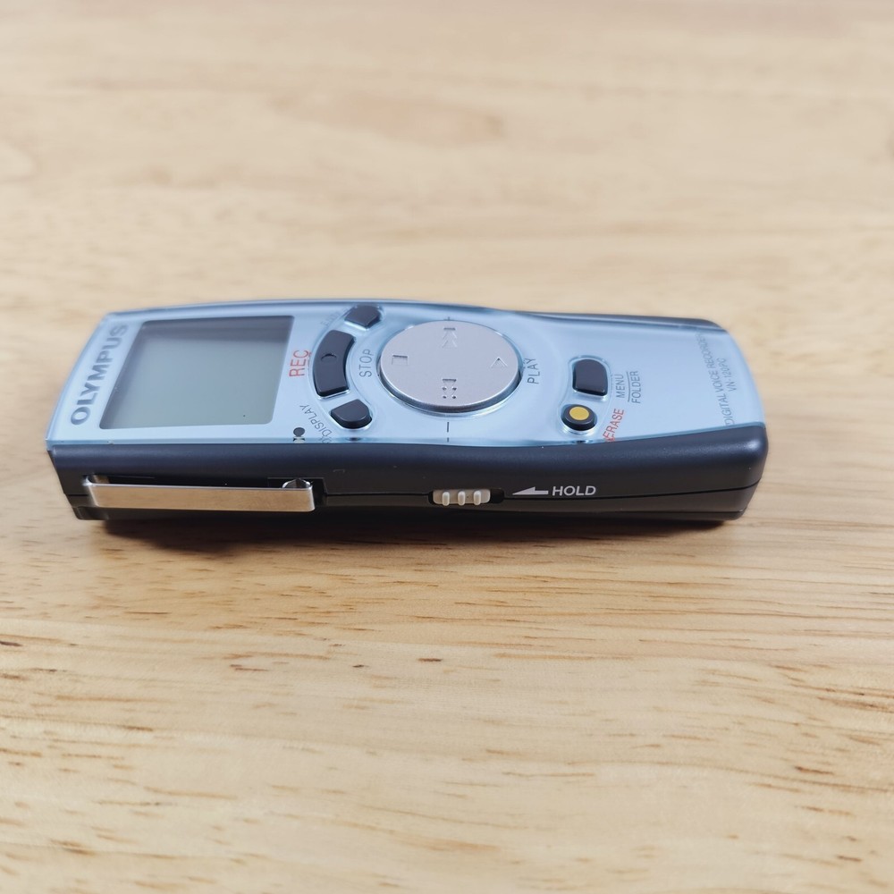 Olympus Handheld Digital Voice Recorder Model VN-120PC Silver Gray Tested Works